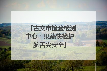 古交市检验检测中心：果蔬快检护航舌尖安全
