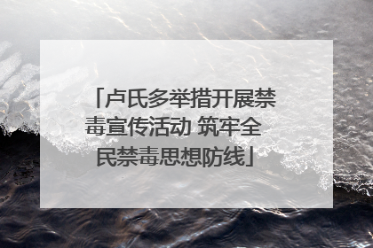 卢氏多举措开展禁毒宣传活动 筑牢全民禁毒思想防线