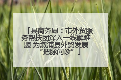 县商务局：市外贸服务帮扶团深入一线解难题 为溆浦县外贸发展“把脉问诊”