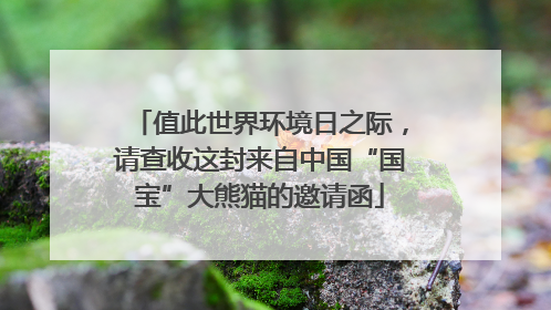 值此世界环境日之际，请查收这封来自中国“国宝”大熊猫的邀请函