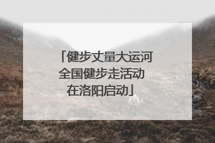 健步丈量大运河 全国健步走活动在洛阳启动