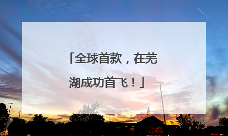 全球首款，在芜湖成功首飞！