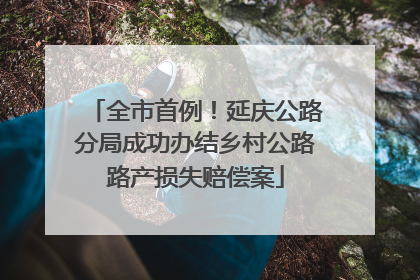 全市首例！延庆公路分局成功办结乡村公路路产损失赔偿案