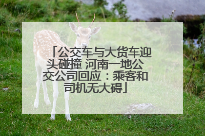 公交车与大货车迎头碰撞 河南一地公交公司回应：乘客和司机无大碍