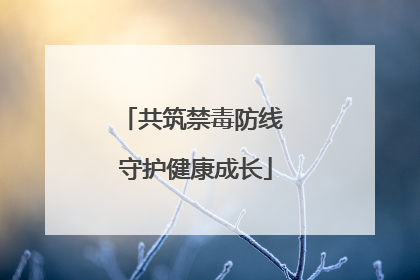 共筑禁毒防线 守护健康成长