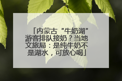 内蒙古“牛奶湖”游客排队接奶？当地文旅局：是纯牛奶不是湖水，可放心喝