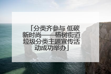 分类齐参与 低碳新时尚——椿树街道垃圾分类主题宣传活动成功举办