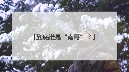 到底谁是“南哥”？