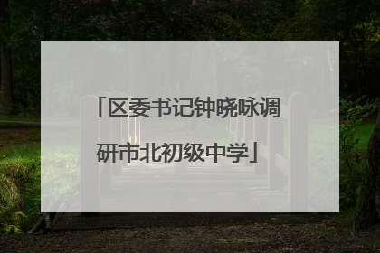 区委书记钟晓咏调研市北初级中学