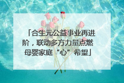 合生元公益事业再进阶，联动多方力量点燃母婴家庭“心”希望