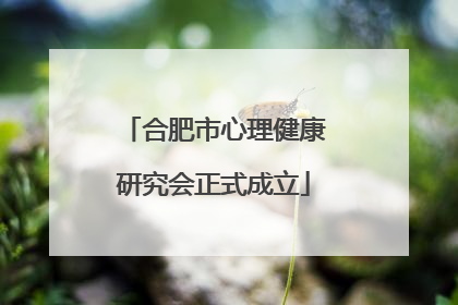 合肥市心理健康研究会正式成立