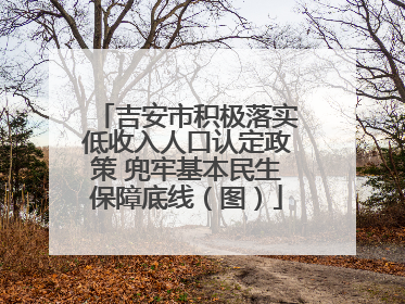 吉安市积极落实低收入人口认定政策 兜牢基本民生保障底线（图）