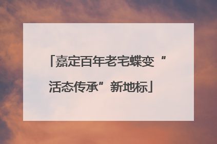 嘉定百年老宅蝶变“活态传承”新地标