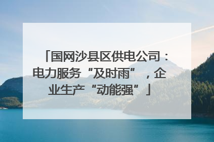 国网沙县区供电公司：电力服务“及时雨”，企业生产“动能强”