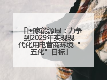 国家能源局：力争到2029年实现现代化用电营商环境“五化”目标