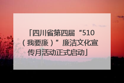 四川省第四届“510（我要廉）”廉洁文化宣传月活动正式启动