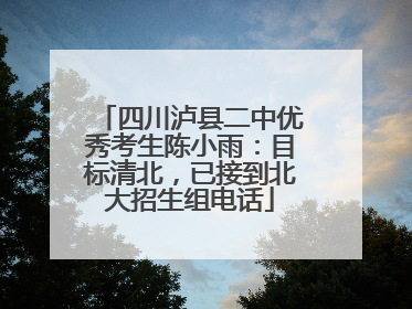 四川泸县二中优秀考生陈小雨：目标清北，已接到北大招生组电话