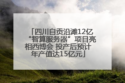 四川自贡沿滩12亿“智算服务器”项目亮相西博会 投产后预计年产值达15亿元