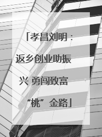 孝昌刘明：返乡创业助振兴 勇闯致富“桃”金路