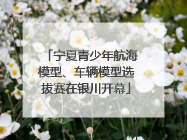 宁夏青少年航海模型、车辆模型选拔赛在银川开幕
