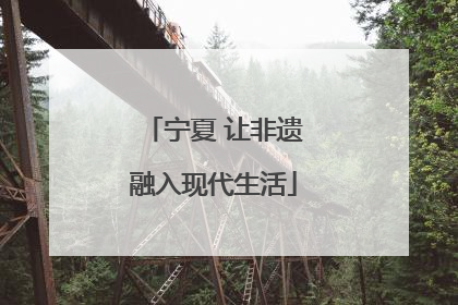 宁夏 让非遗融入现代生活