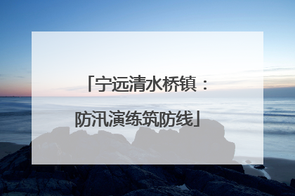 宁远清水桥镇：防汛演练筑防线