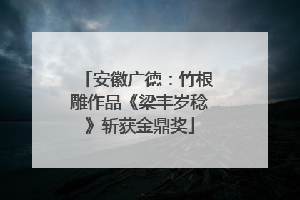 安徽广德：竹根雕作品《梁丰岁稔》斩获金鼎奖