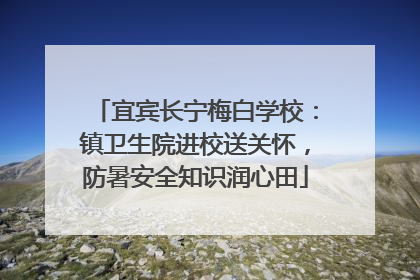 宜宾长宁梅白学校：镇卫生院进校送关怀，防暑安全知识润心田