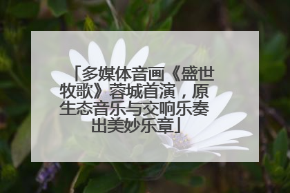 多媒体音画《盛世牧歌》蓉城首演，原生态音乐与交响乐奏出美妙乐章