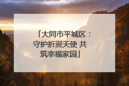 大同市平城区：守护折翼天使 共筑幸福家园