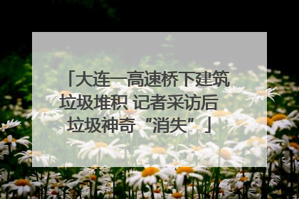 大连一高速桥下建筑垃圾堆积 记者采访后垃圾神奇“消失”