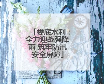 娄底水利：全力迎战强降雨 筑牢防汛安全屏障