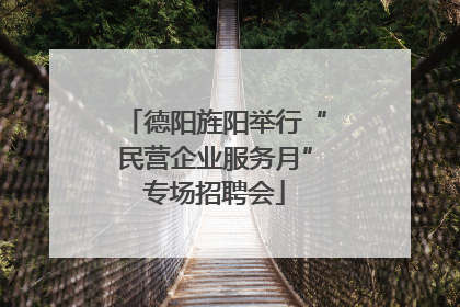 德阳旌阳举行“民营企业服务月”专场招聘会