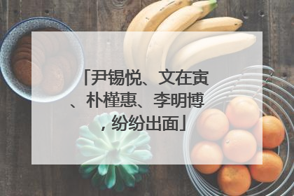尹锡悦、文在寅、朴槿惠、李明博，纷纷出面