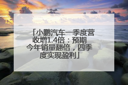 小鹏汽车一季度营收增1.4倍：预期今年销量翻倍，四季度实现盈利