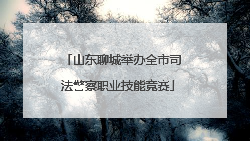 山东聊城举办全市司法警察职业技能竞赛