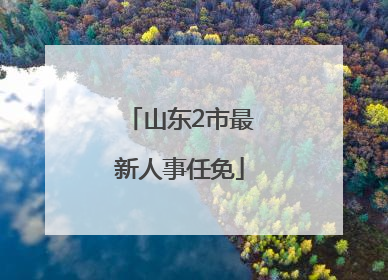 山东2市最新人事任免