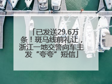 已发送29.6万条！斑马线前礼让，浙江一地交警向车主发“夸夸”短信