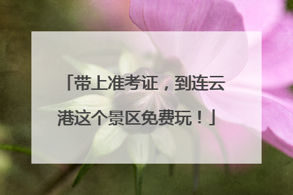带上准考证，到连云港这个景区免费玩！