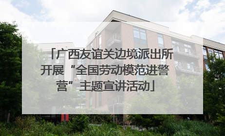 广西友谊关边境派出所开展“全国劳动模范进警营”主题宣讲活动