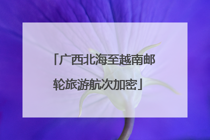 广西北海至越南邮轮旅游航次加密