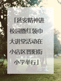 延安精神进校园暨红领巾大讲堂活动在小店区晋阳街小学举行