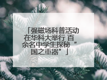 强磁场科普活动在华科大举行 百余名中学生探秘“国之重器”
