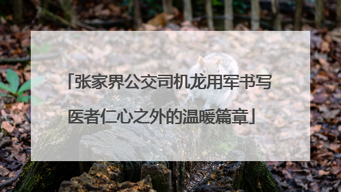 张家界公交司机龙用军书写医者仁心之外的温暖篇章
