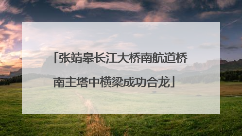 张靖皋长江大桥南航道桥南主塔中横梁成功合龙