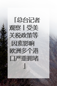 总台记者观察丨受美关税政策等因素影响 欧洲多个港口严重拥堵