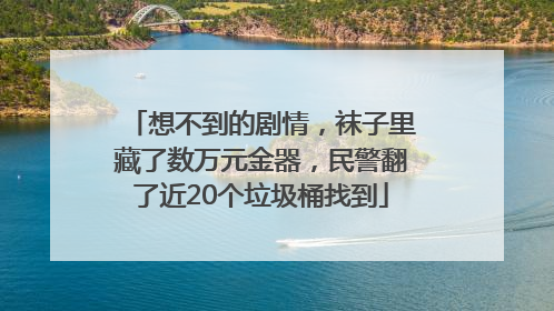 想不到的剧情，袜子里藏了数万元金器，民警翻了近20个垃圾桶找到
