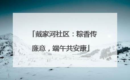 戴家河社区：粽香传廉意，端午共安康