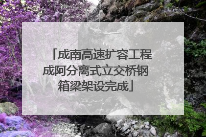成南高速扩容工程成阿分离式立交桥钢箱梁架设完成
