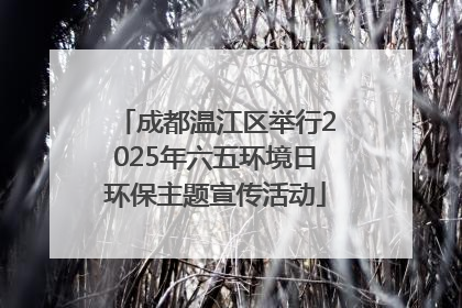 成都温江区举行2025年六五环境日环保主题宣传活动